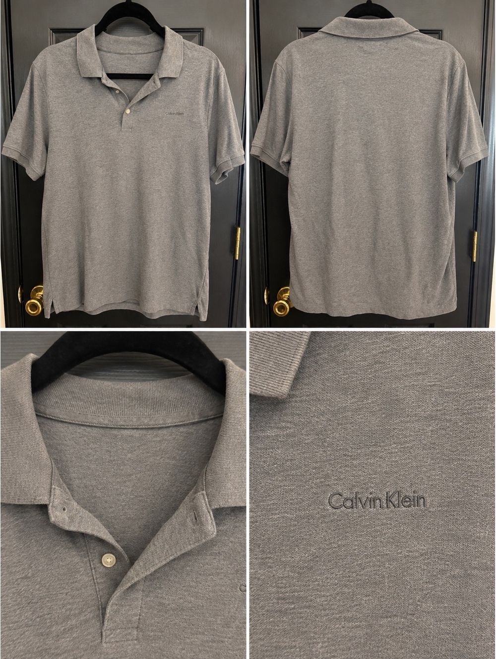 Calvin Klein gray polo shirt